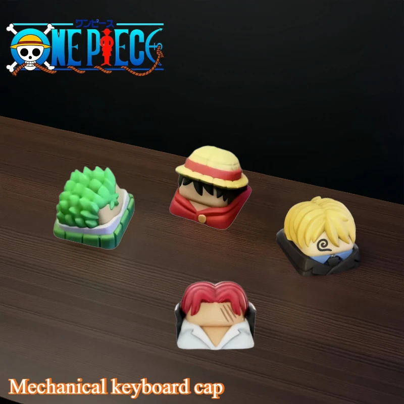 One Piece Anime Periphery Monkey·D·Luffy Three-dimensional Cartoon Character Mechanical Keyboard Cap Shanks Keycap Sanji Gift