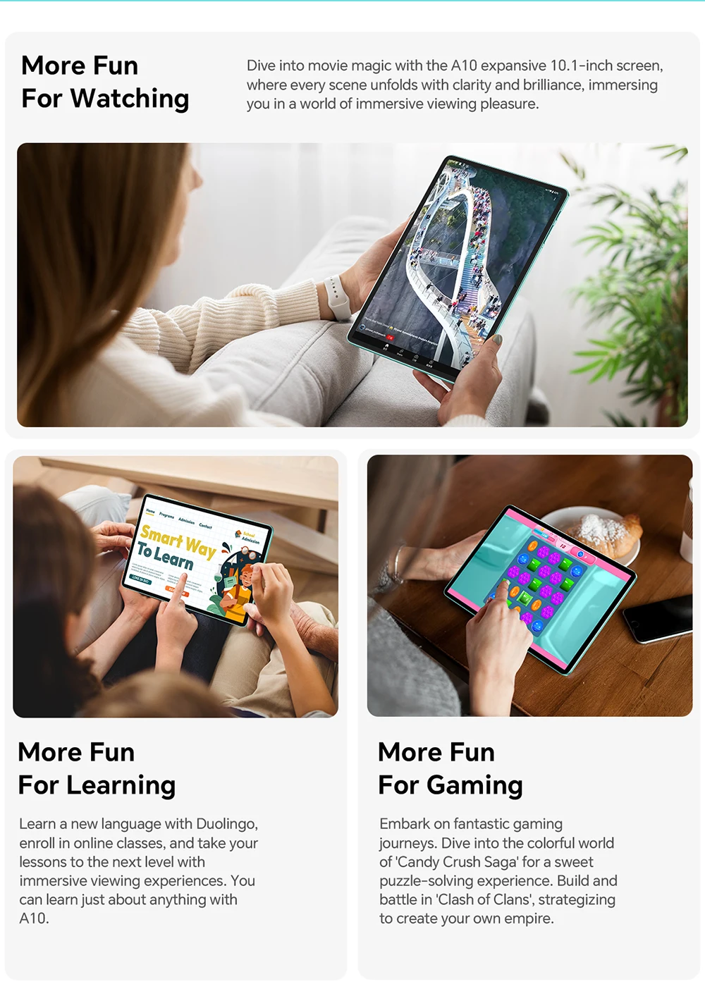 Teclast ODEA A10 Tablet for children, Widevine L1, 10.1 inches, 12GB(4GB+8GB) RAM, 128GB ROM, 8 cores, UNISOC T606, 1280x800, Android 14, Mali-G57, 6000mah, 5MP+2MP, Supports TF up to 1TB, GPS