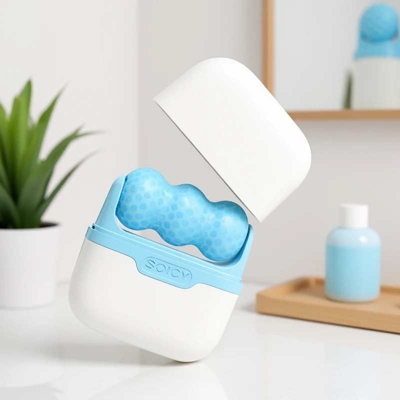 أسطوانة تدليك باردة للوجه 2 في 1 أسطوانة ثلج لتخفيف آلام العين والعناية بالبشرة وتخفيف الآلام أداة العناية بالمكياج