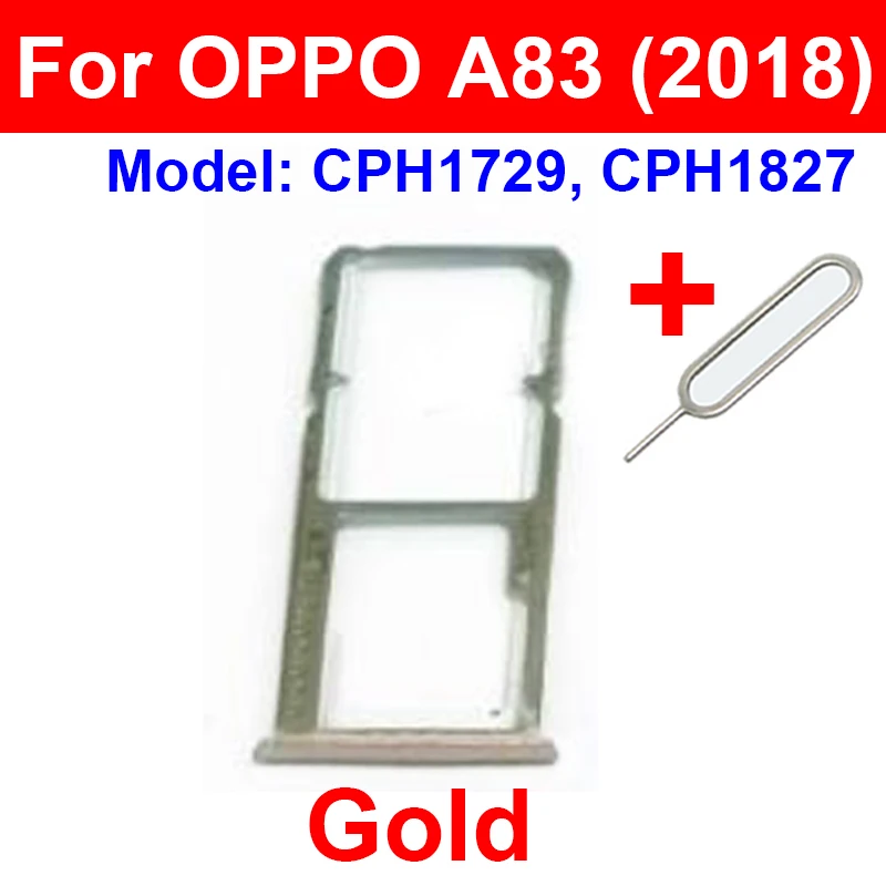 Sim Card Tray Holder Reader For OPPO A76 A77 A77s A78 4G 5G (2022) A83 (2018)  Card Slot Adapter Replacement Repair Parts