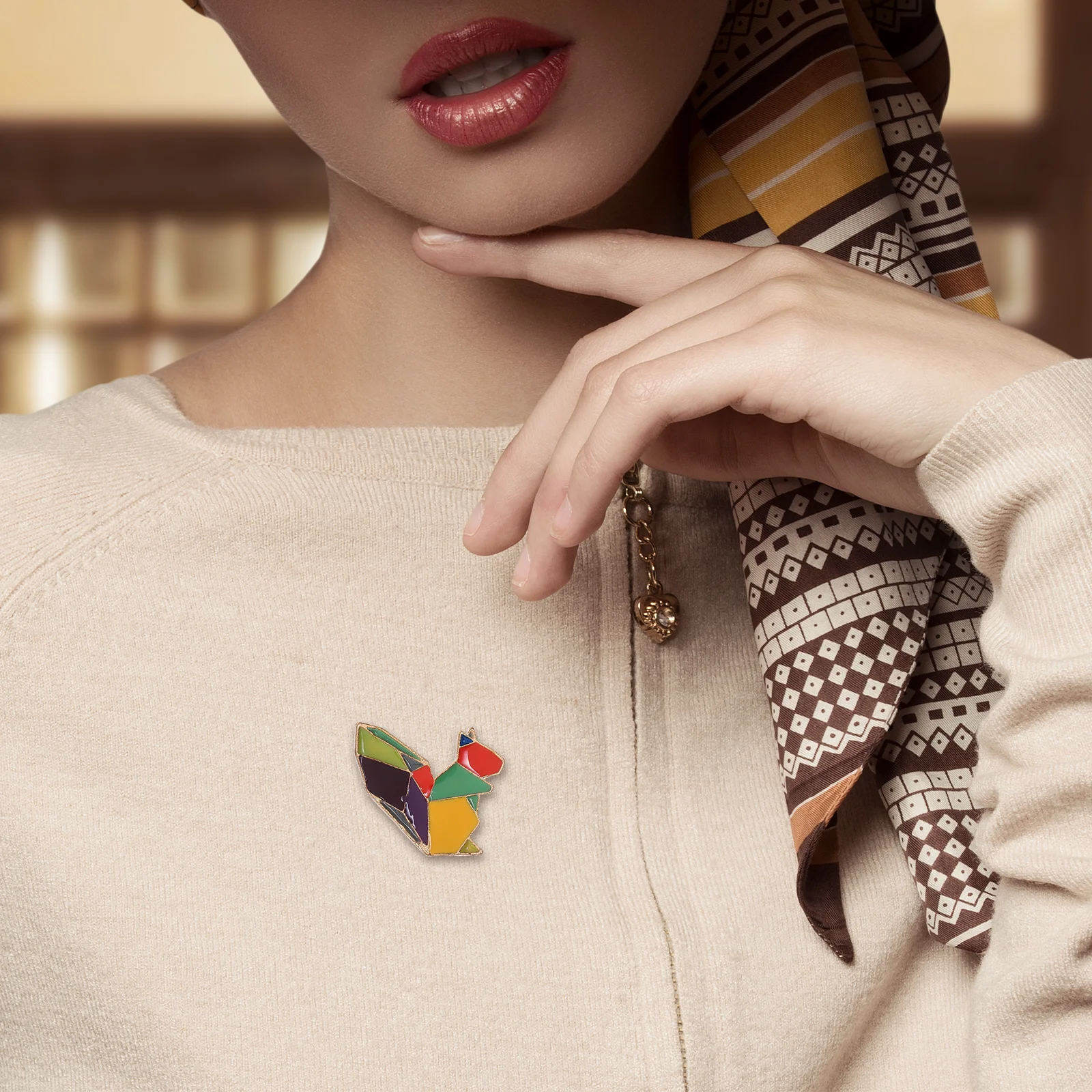 

3Pcs Enamel Brooches Squirrel Pin Cartoon Animal Design for Clothing Bags Backpacks Jackets Hats Alloy Handmade Lapel Badge