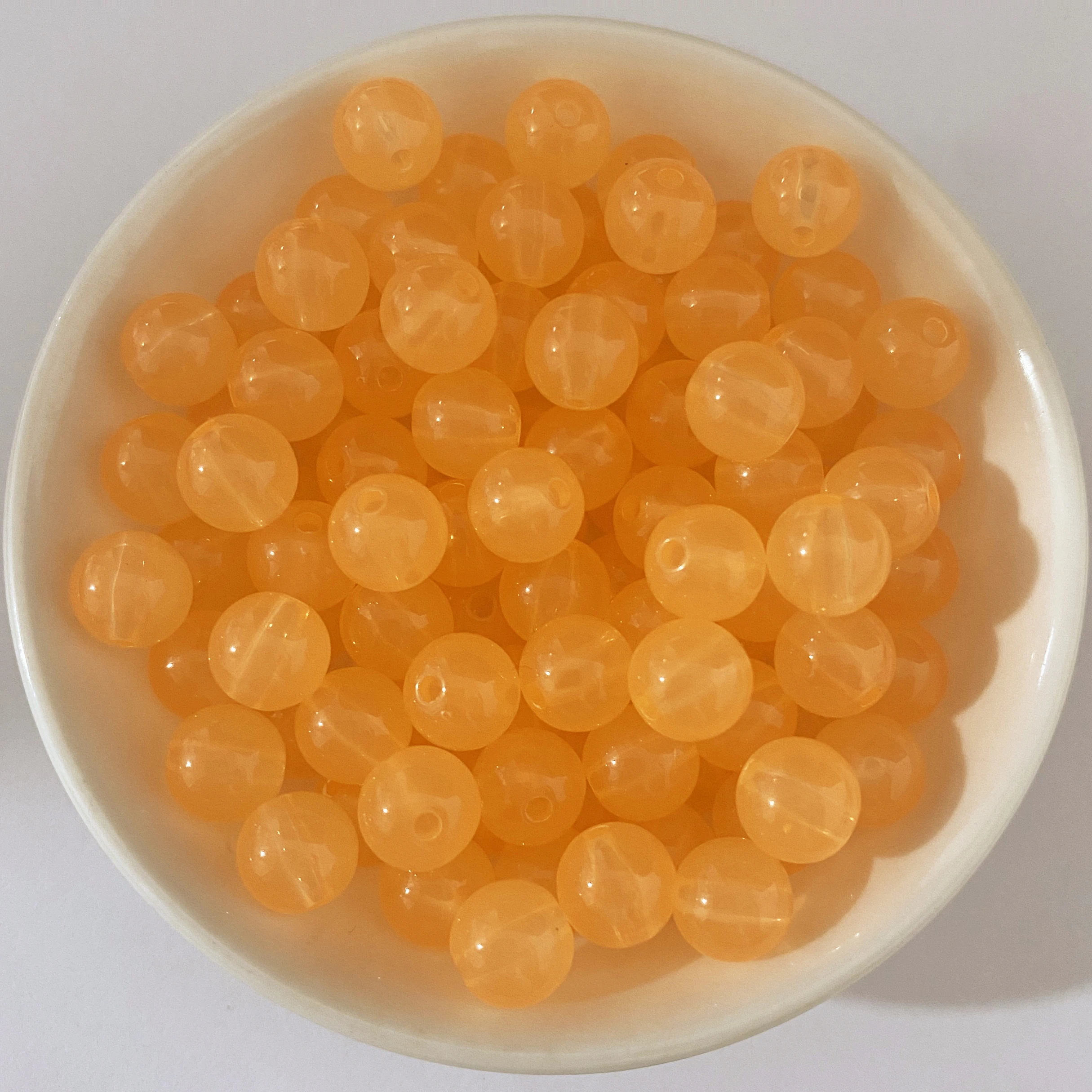 Transparente Kaugummi-Acryl-Abstandsperlen in runder Form, 6, 8, 10 mm, Größe wählbar, für die Schmuckherstellung. – Detail 11