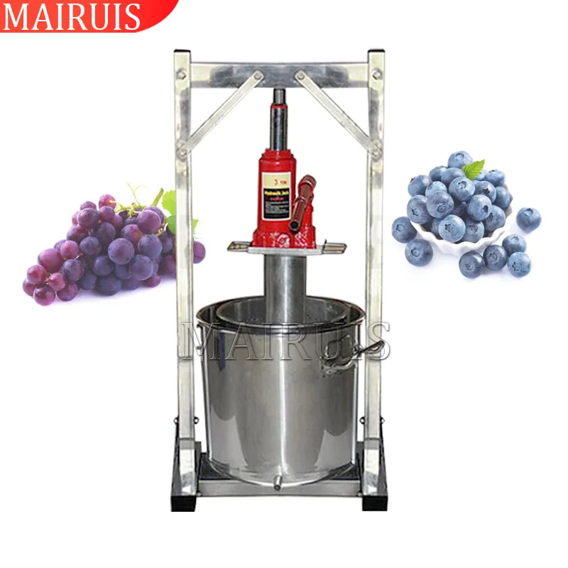 Manual Hydraulic Fruit Juicer/Hand Stainless Steel Grape Press Machine/Small Grape Wine Pressing Machine