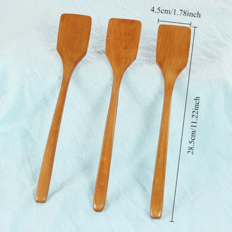 Non-stick Wooden Spatula Fried Eggs Fried Steak Small Wooden Spatula Mini Cooking Spoon Spatula Barbecue