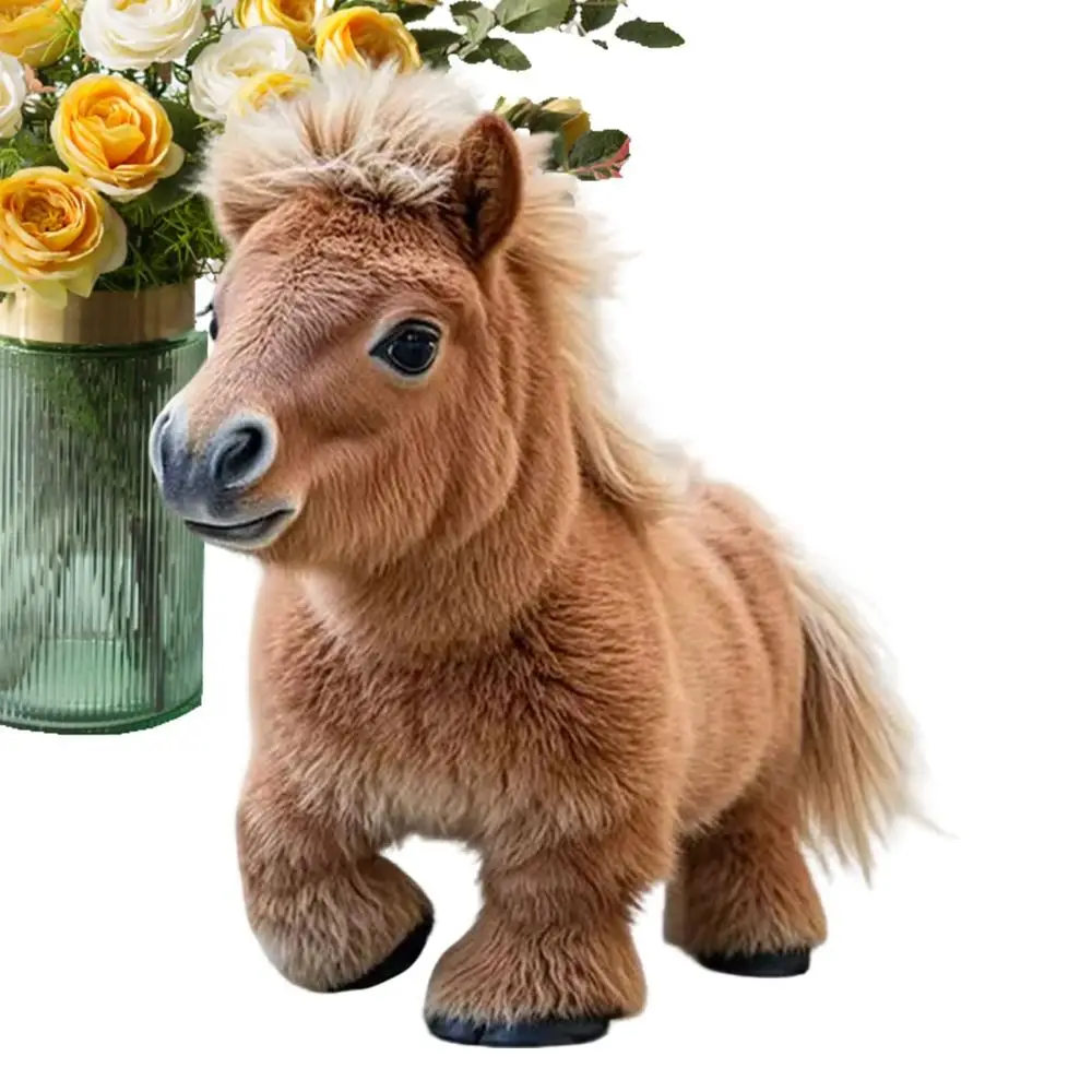 Cartoon Robot Horse Walking Tail Wagging Electronic Moving Interactive Robotic Pet Chilren