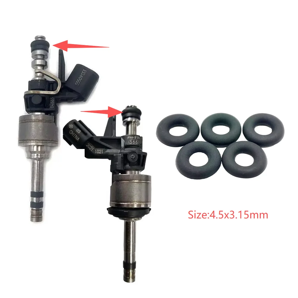 50/100/500 PCS GDI Fuel Injector Repair Kit ORing 4.5*3.15mm 21125 For Geely For Chevrolet Buick 55515113 55509133