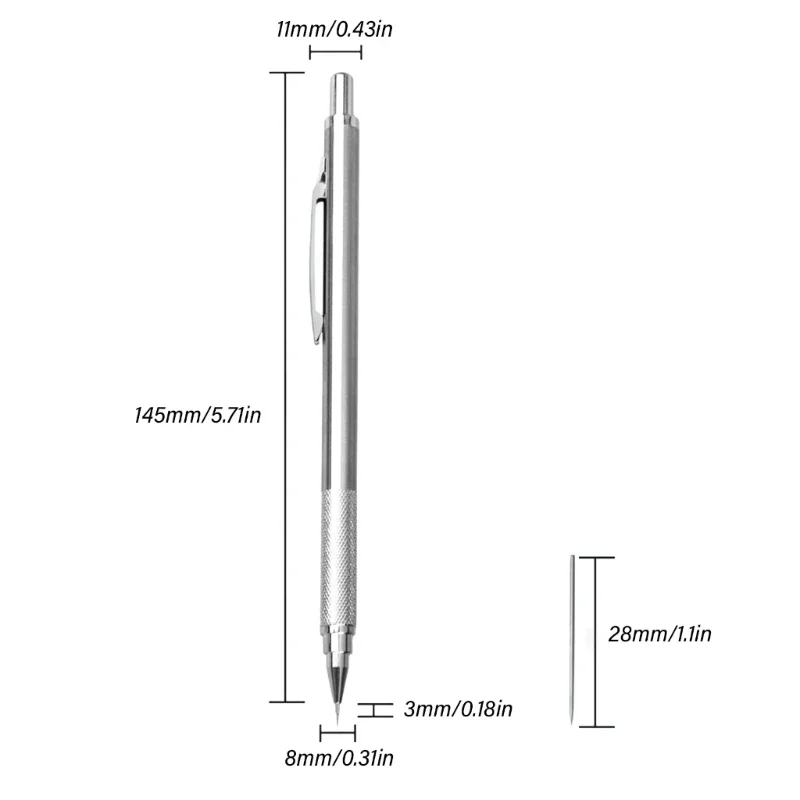 Automatic Center Spring Loaded Center Hole for Metal Glass Plastic with Adjustable Strokes Tool