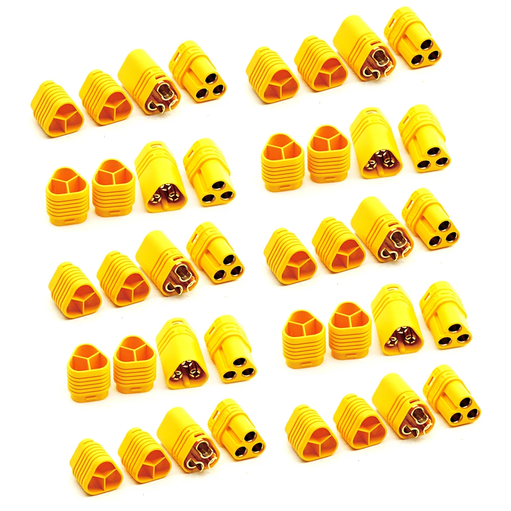 AXSPEED 10 زوج EC3 MT60 ذكر أنثى رصاصة موصلات الموز المقابس T التوصيل ل RC يبو بطارية RC الطائرة بدون طيار طائرة قطع غيار السيارات