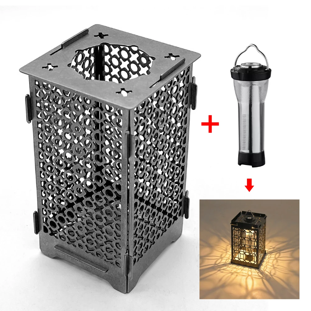 Portable Titanium Alloy Lampshade for Camping, GZ Lamp Protection, BD Lantern Case, Light Cover, Detachable