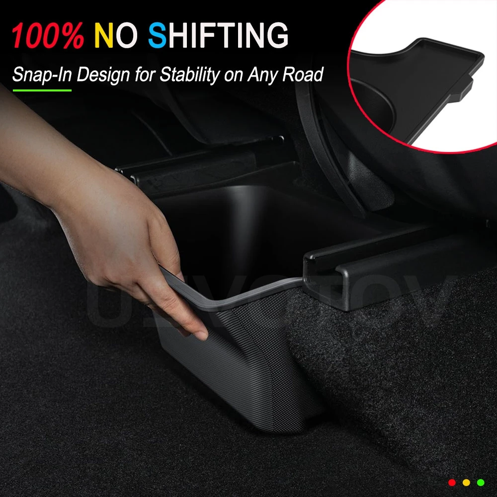 Scatola portaoggetti per sedile posteriore per Tesla Model Y 3 Highland Organizer Contenitori per console centrale Sedile posteriore Pattumiera Sacco per immondizia Vassoio Accessori