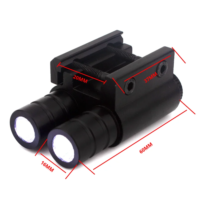 Caça lanterna com Mount bateria incluída, lanterna LED para Rifle, 3 modos