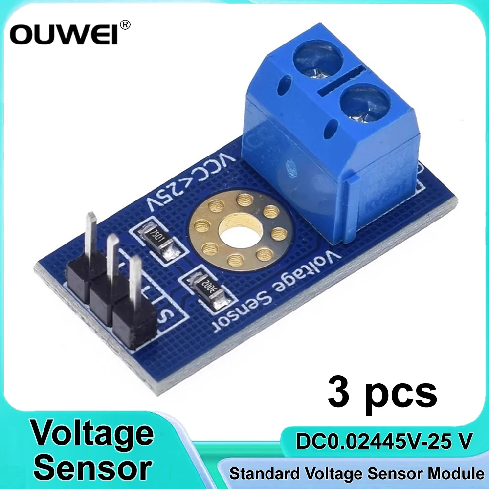 Smart Electronics Standard Voltage Sensor Module DC 0-25V Test Electronic Bricks Smart Robot Terminal Sensor for Arduino