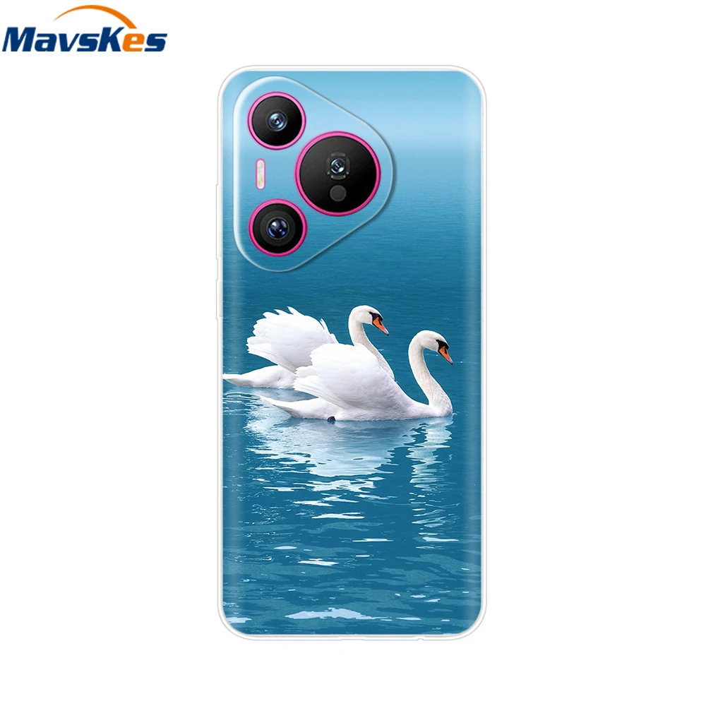 Phone Case For Huawei Pura 70 Fashion Sweet Girl Transparent Soft Silicone Back Cover For Huawei Pura 70 Pro Pura70 Pro+ Fundas image 5