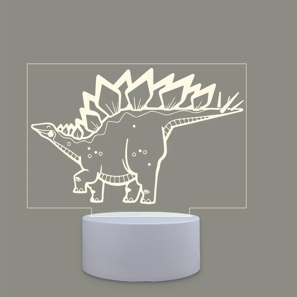 Lampe de table dinosaure pour enfants, décor de chambre à coucher, lampe 3D, USB 62, fonctionnement à piles, tension optique, lampe de table avec télécommande, nouveau