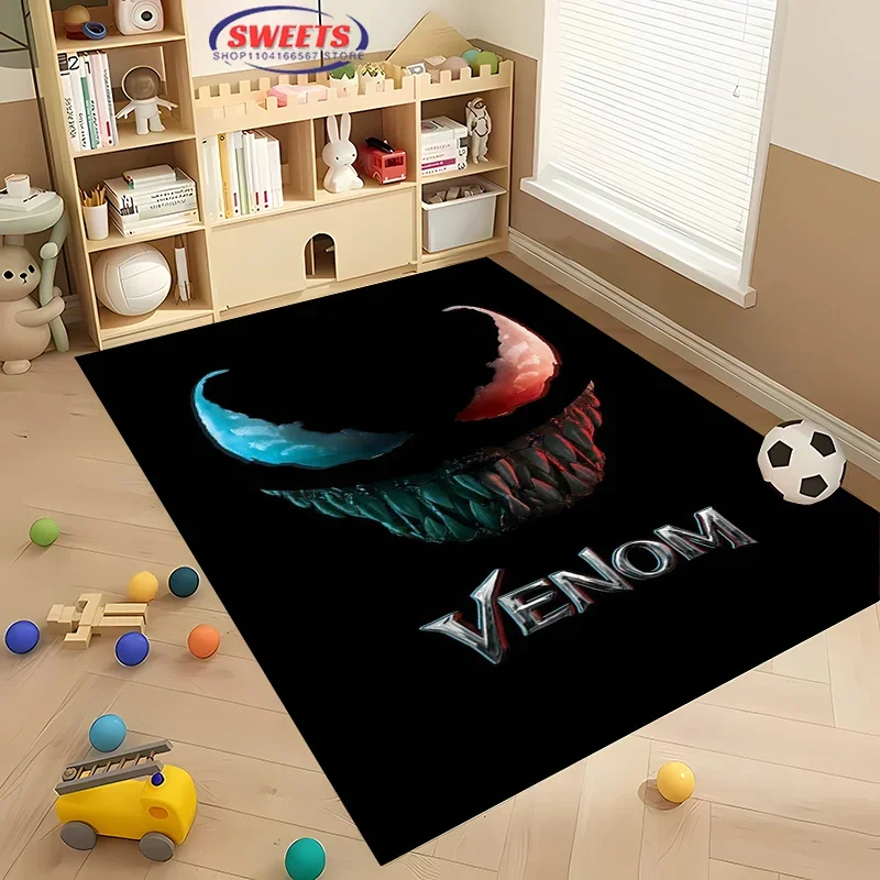 

Новые полки Marvel Venom Ковер для гостиной Спальня Офис Детская комната на выбор Нескользящий коврик для машинной стирки для подарков