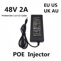 DC 48V 2A 2000MA 96W POE Power Supply Adapter 48 V Volt For CCTV Security Surveillance POE Injector Ethernet IP Camera Phone