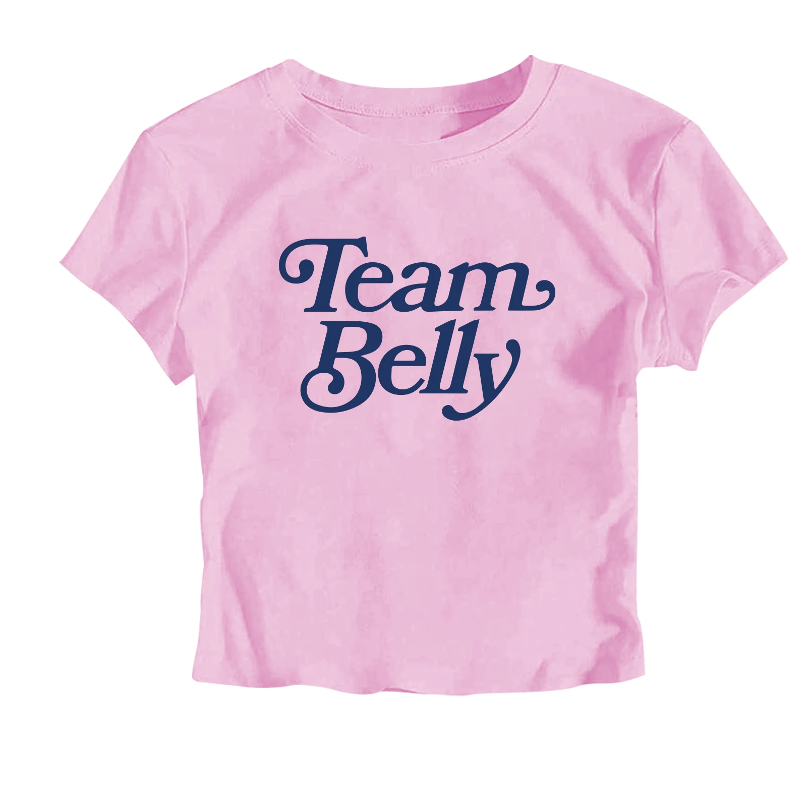 L'estate che è diventato grazioso Belly Team Belly Crop Top T-shirt da donna e ragazza, camicia alla moda per i fan, regalo Y2k Top