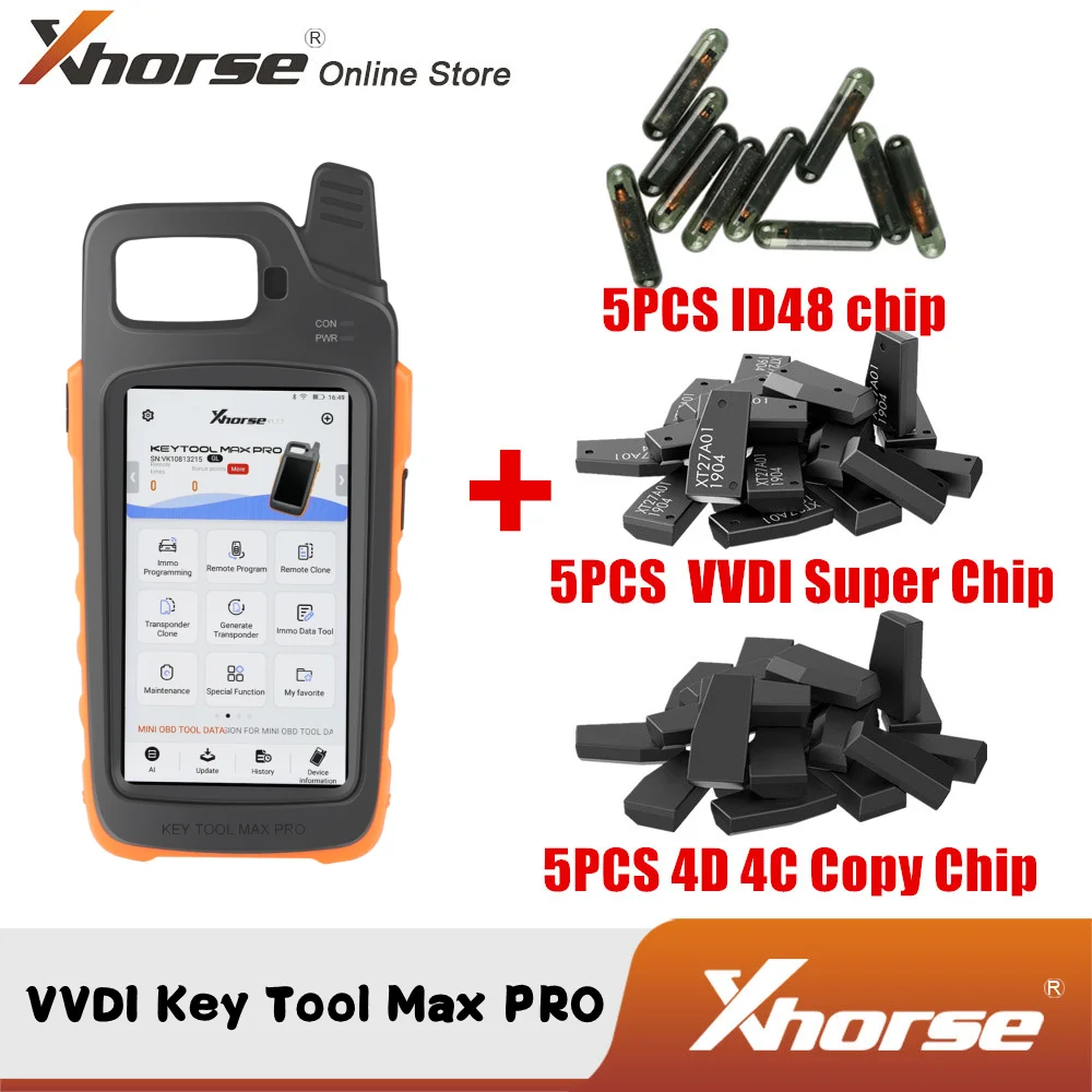 Xhorse VVDI Key Tool Max PRO Combines Key Tool Max and Mini OBD Tool Functions Adds Voltage and Leakage Current Functions