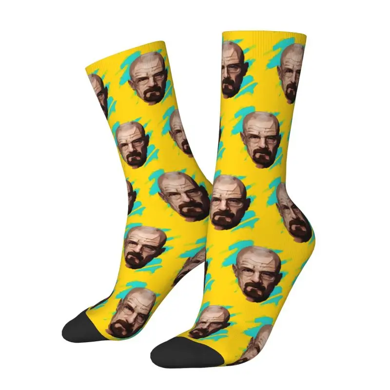 Custom Fun Men's Breaking Bad Dress Socks Unisex Warm Breathbale 3D Print TV Show Crew Socks view 2