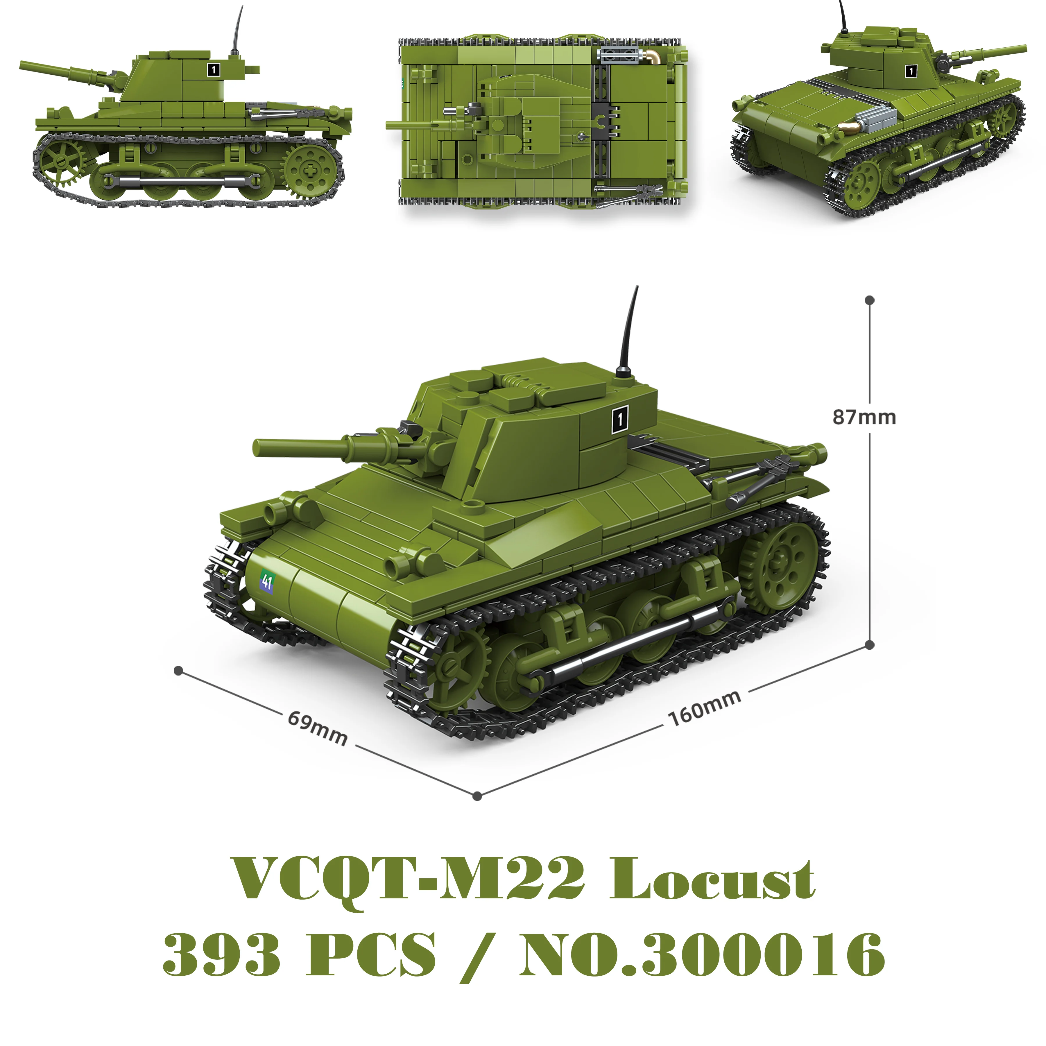 Militaire tanks Stuart SdKfz251 Panzer VI Sherman US Army Quan Guan WOII soldaat figuur model bouwsteen blok kind kinderen speelgoed