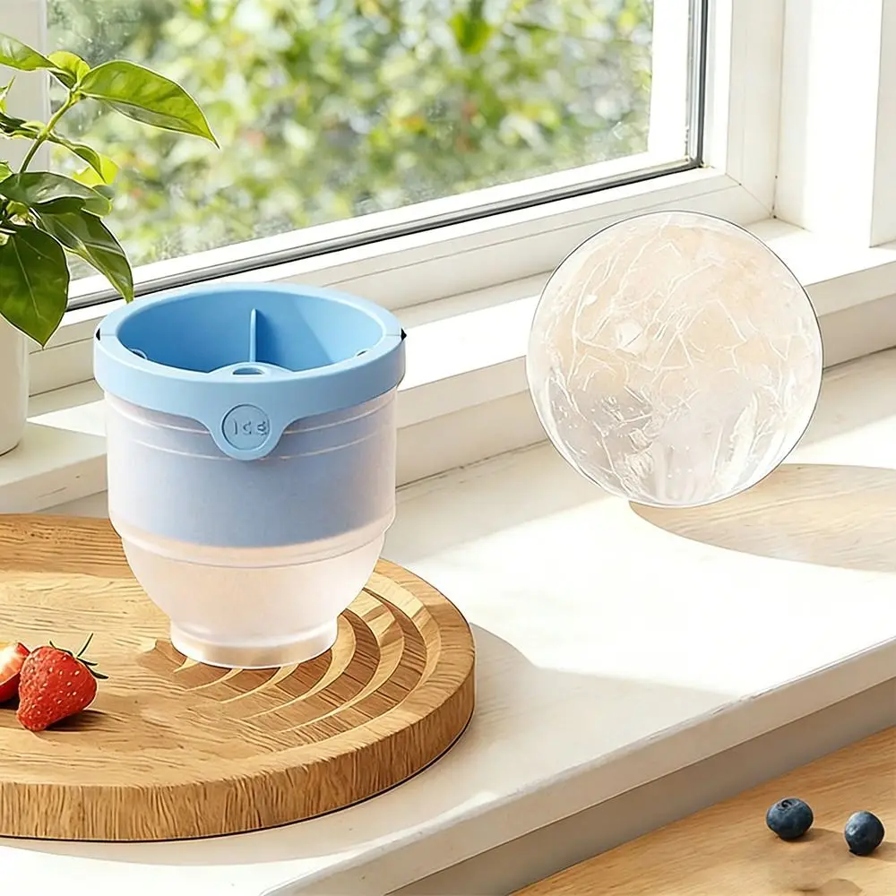 Mini Reusable Ice Ball Mold Spherical With Lid Ice Bucket Silicone Ice Cube Mold For DIY Ice Cream