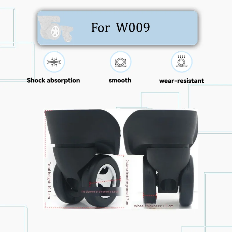 For W009 Professional Luggage Wheel Repair Kit - Durable 360° Swivel Wheels with Tool-Free Installation