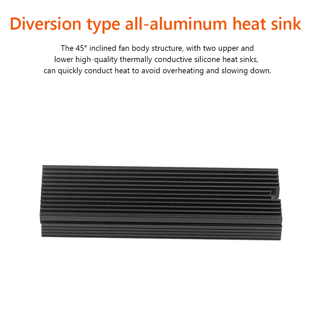 Radiator Heat Sink with Thermal Pad M.2 NVMe SSD Cooler Aluminum Alloy Heat-resistance Computer Accessories for M.2 2280