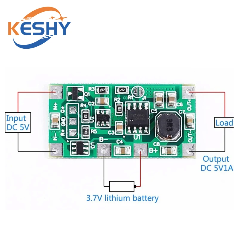 Uninterruptible Power Supply Board Charging Discharge Module for 18650 Lithium Battery UPS Voltage Converter DC 5V 1A