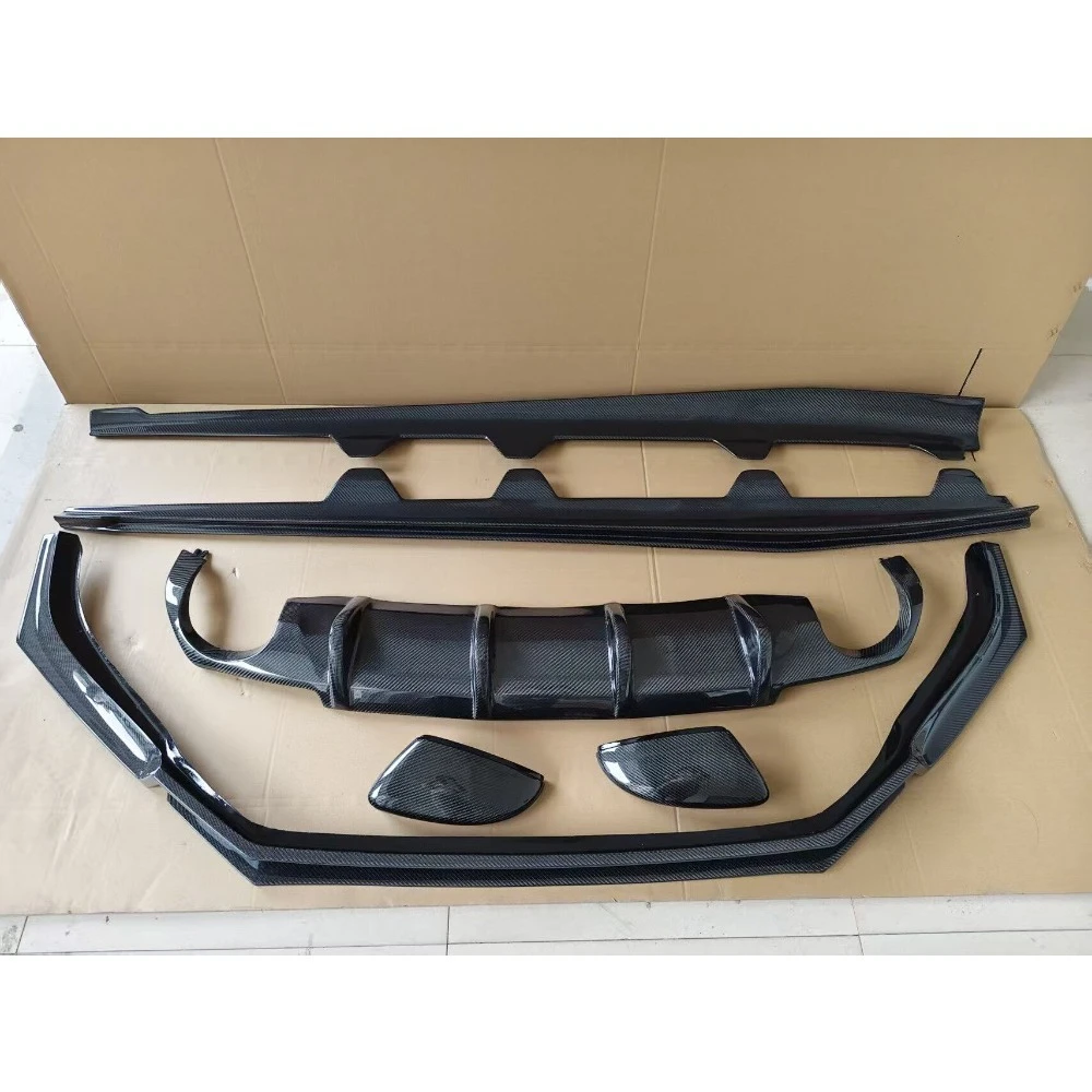 Real Carbon Fiber For Volkswagen Scirocco R 2011-2015 Front Bumper Lip Splitters Rear Diffuser Side Skirt Spoiler Body Kit
