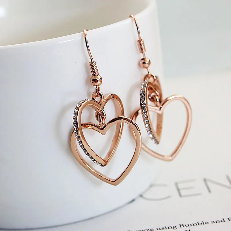 Длинные серьги Love Circle, хипстерские индивидуальные преувеличенные модные супер сверкающие женские серьги-крючки