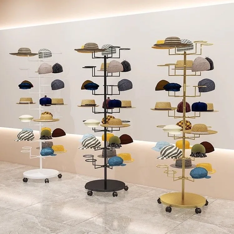 Hat display stand Floor-to-ceiling women's clothing Children's and infant storage Hat rack Hanging hat holder Multi-layer