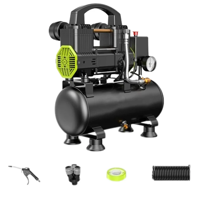 

220V 1100W Silent Oil-Free Air Compressor 12L Portable Air Compressor Spray Painting High-Pressure Air Pump Car Air Compressor