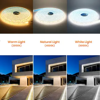 IP68防水LED燈條 2835 12V 24V 燈帶,帶背膠,雙針線/直流插頭,120顆LED燈珠,冷/暖/自然白光可選,裝飾用途 10 最佳銷售 12伏LED燈條 - №8