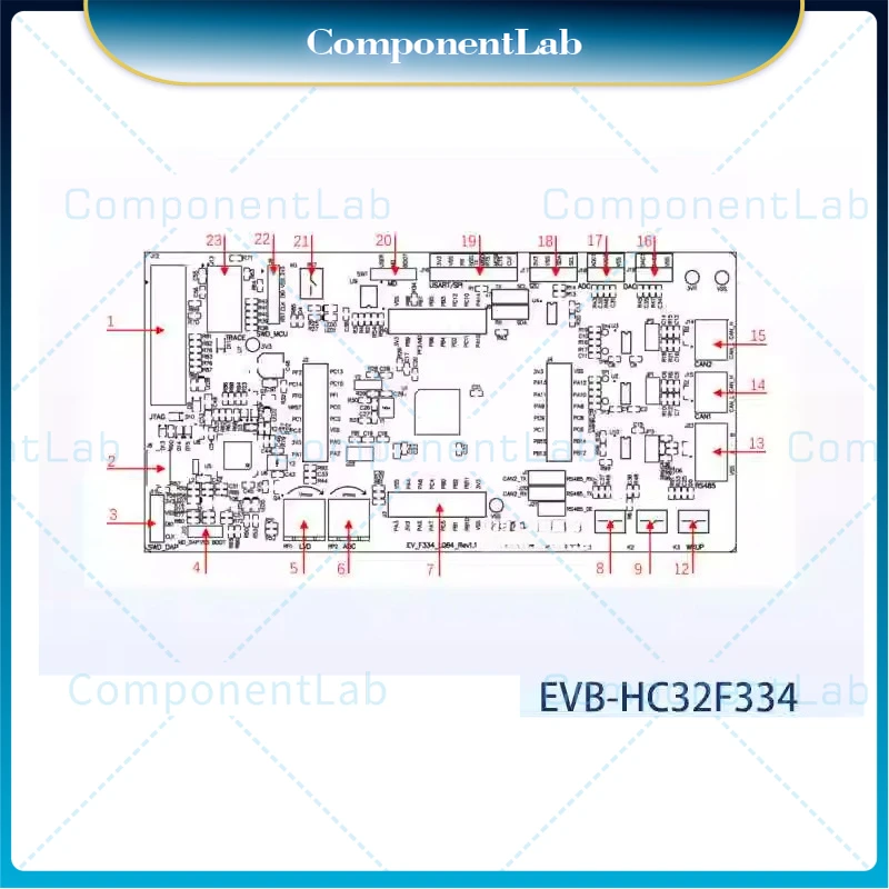 EVB-HC32F334 development board, learning board HC32F334K8TI