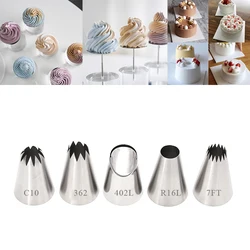 1pc Large Size Piping Nozzle Cream Cake Cupcake Drop Flower Pastry Nozzles Cookies Baking Tools #C10 362 402L R16L 7FT