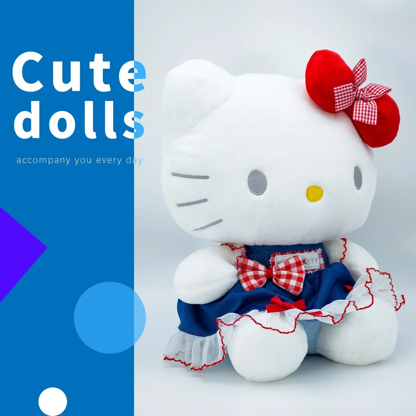 In Stock Sanrio Series Hello Kitty 20Cm High Plush Toy Cartoon Doll Backpack Pendant Keychain Figure Girls Like Birthday Gift