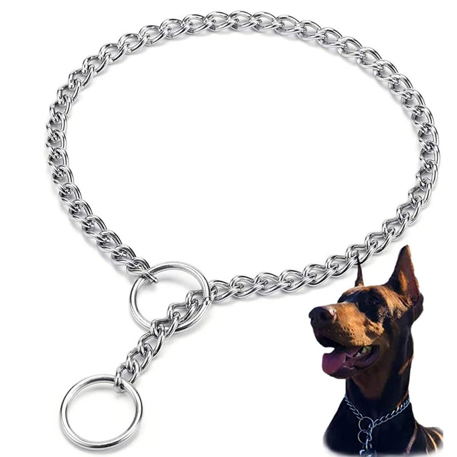 Dog Choke Collar Chew proof Metal Dog Slip Chain Pinch Collars for Small Medium Large Dogs Training Obedience Pet Chain Collar AliExpress