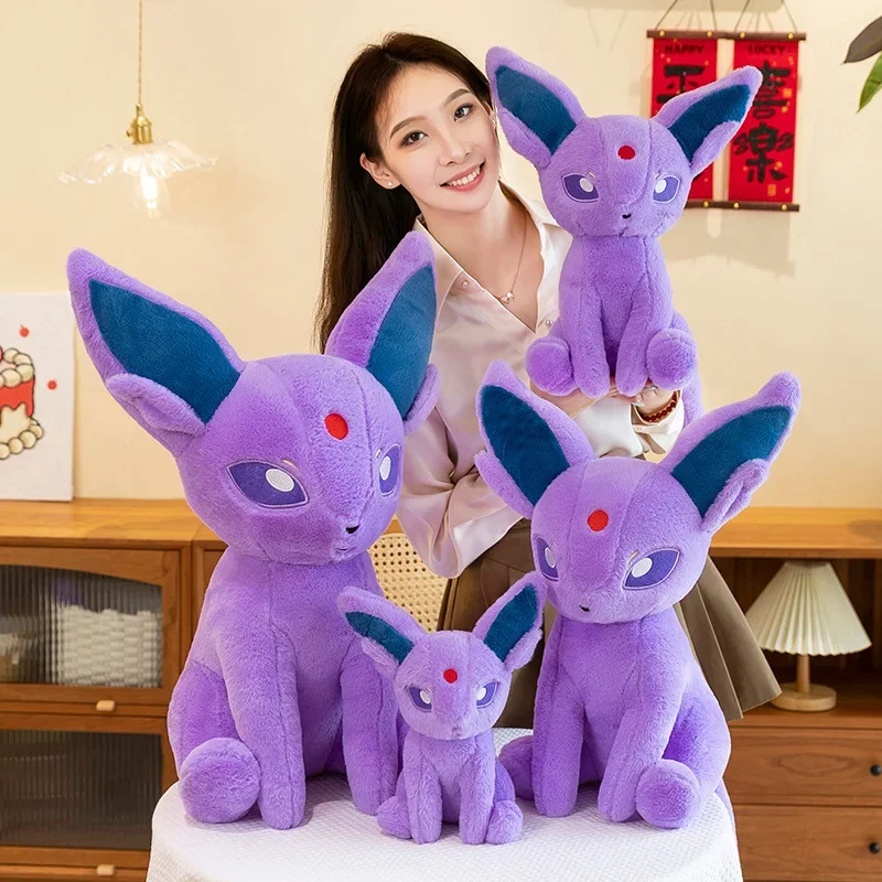 30/70cm Espeon Pokemon Plush Toys Large Anime Doll Cute Pillow Cartoon Eevee Pokémon Plushie Stuffed Gift for Kids Christmas