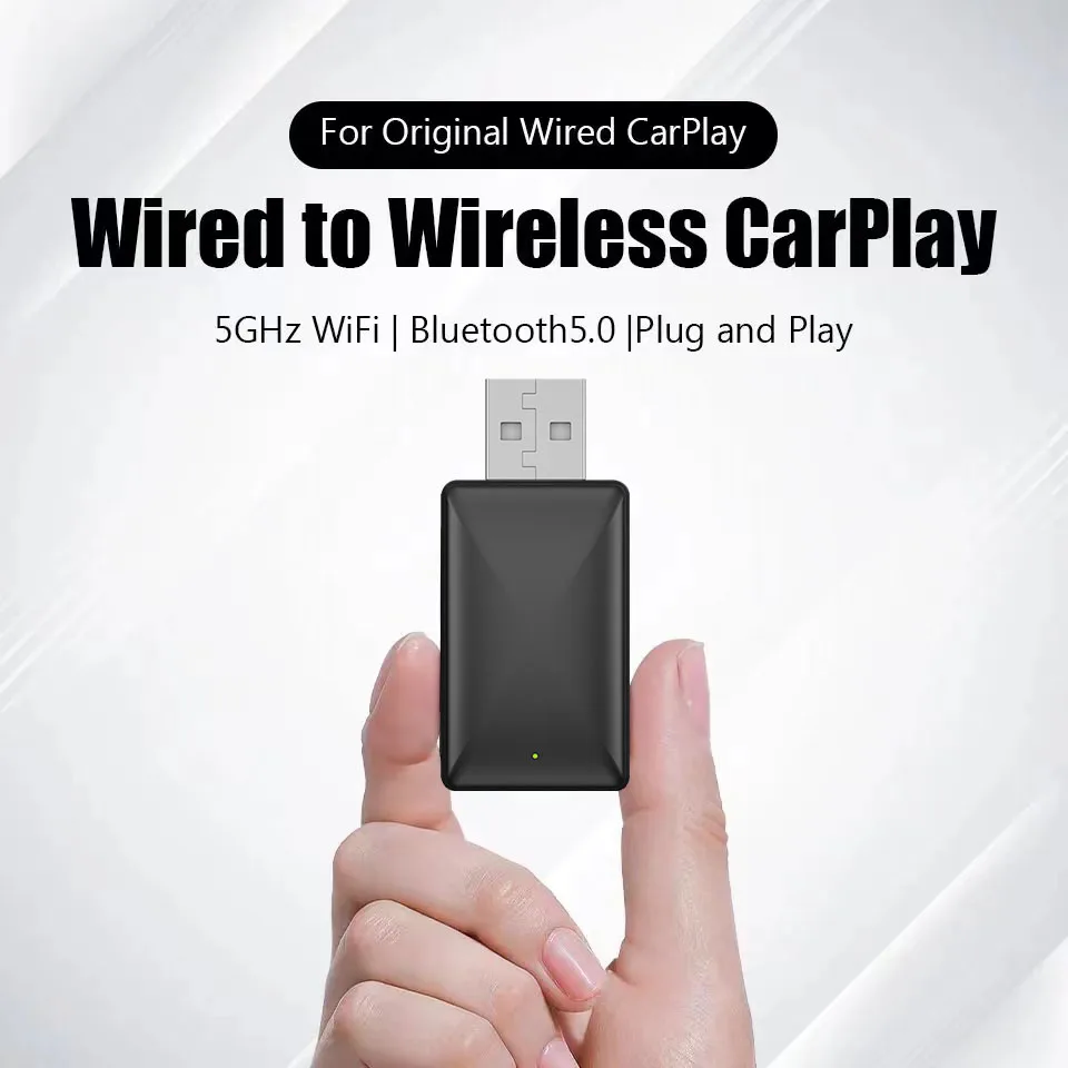 New Upgrade Wireless CarPlay Adapter 2in1 Android Auto Wireless Play&Plug For iPhone Android Benz Audi Kia Chery Jeep Volvo