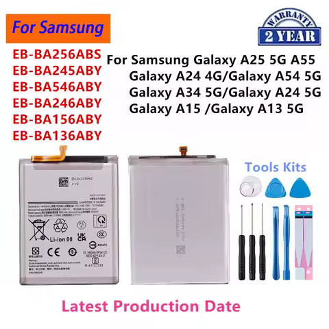EB-BA256ABS BA245ABY EB-BA546ABY BA246ABY BA156ABY EB-BA136ABY Battery For Samsung Galaxy A25 A55 A24 A34 5G Galaxy A15 A13
