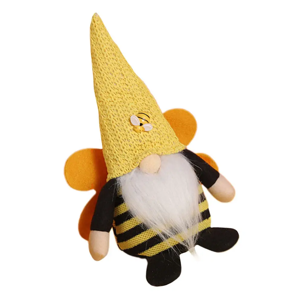 

Creative Bee Gnome Ornament Cute Festival Gnome Decor Decorative Bee Adornment for Home Desktop Party Festival Stable Standing