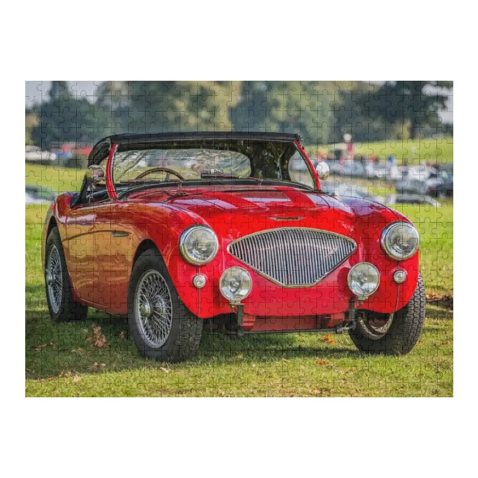 

Austin Healey 100 Classic Car Jigsaw Puzzle Wood Adults Wooden Name Custom Kids Toy Puzzle