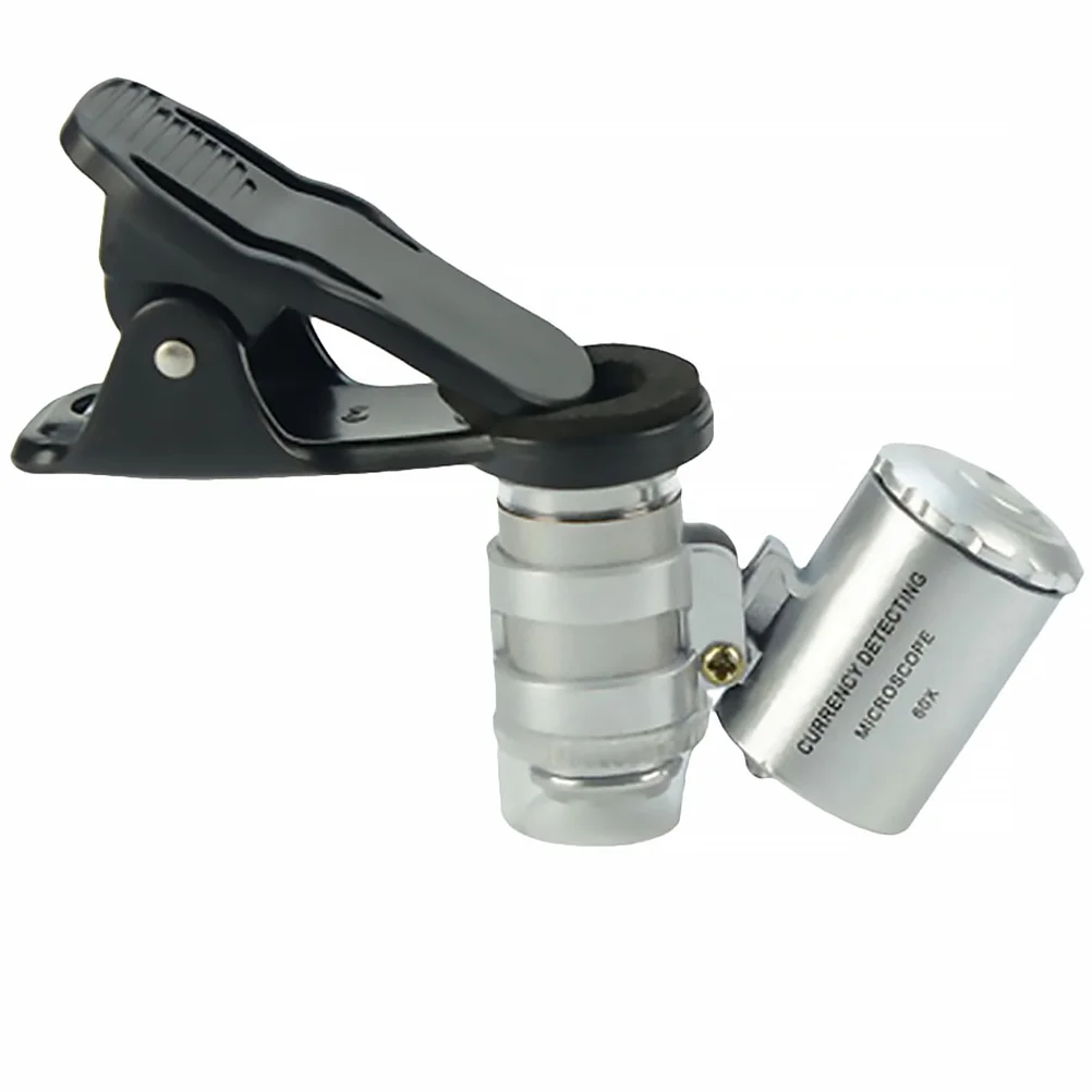 

Coin Magnifier Microscope Pocket Size Jewellery Currency Phone Lens with Clamp Mobile Clip