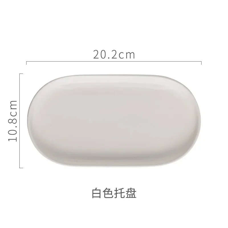 صينية تخزين مجوهرات بيضاوية بنمط رخامي من السيراميك طراز اسكندنافي ، صينية ديكور منزلي ، كوب حمام ، تخزين نبات مكتبي