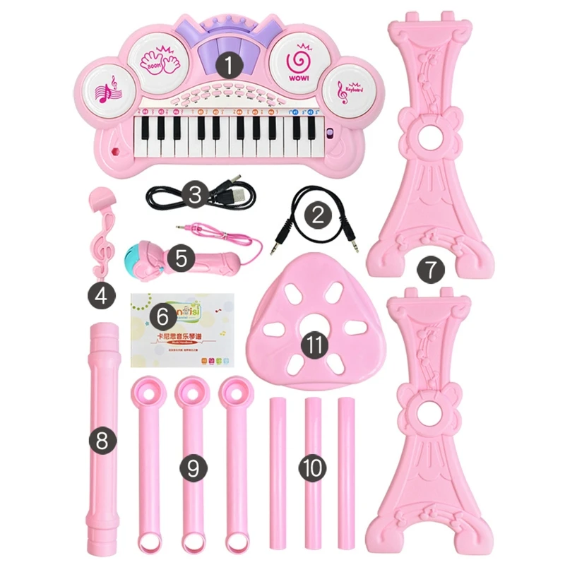 24 teclas teclado eletrônico piano órgão brinquedo crianças instrumento musical brinquedo infantil