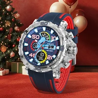 Relojes militares para hombre, novedad de 2025, reloj de pulsera resistente al agua hasta 50M, cronómetro, alarma, luz LED, relojes digitales 8136, reloj deportivo para hombre
