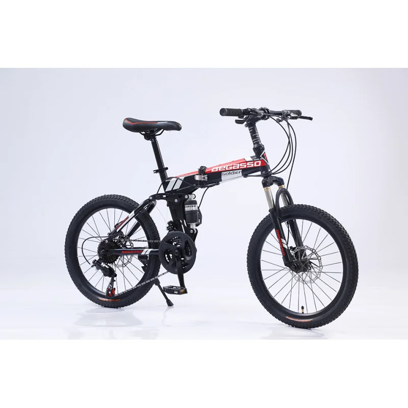 

Factory Direct 20-inch Folding Mountain Bike, Variable Speed, Shock Absorbing, Kids'/Student Bicycle