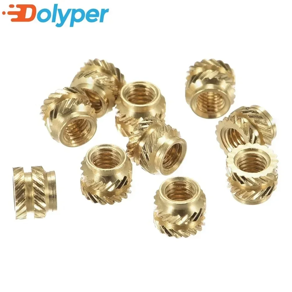 120pcs knurled Insert Nuts, M3 M4 M5 3D Printing Brass Nuts Female Threaded Inserts Brass Heat Set Insert Embedment Nut