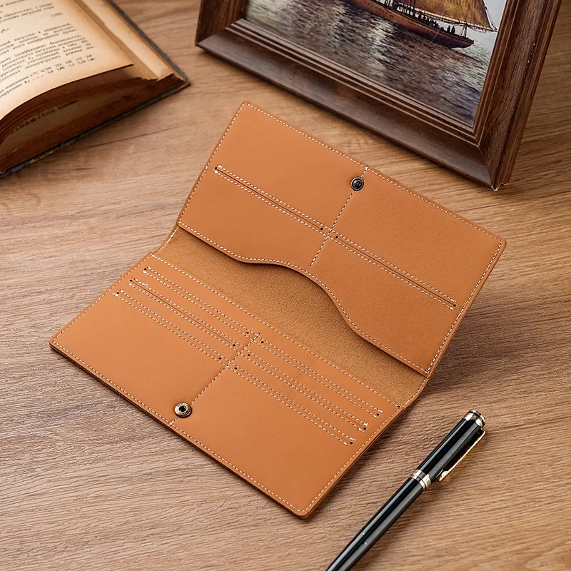 

New Fashion Quality Men's Leather Purse Real Leather Unisex Card Holder Women Wallet carteira masculina portefeuilles femme