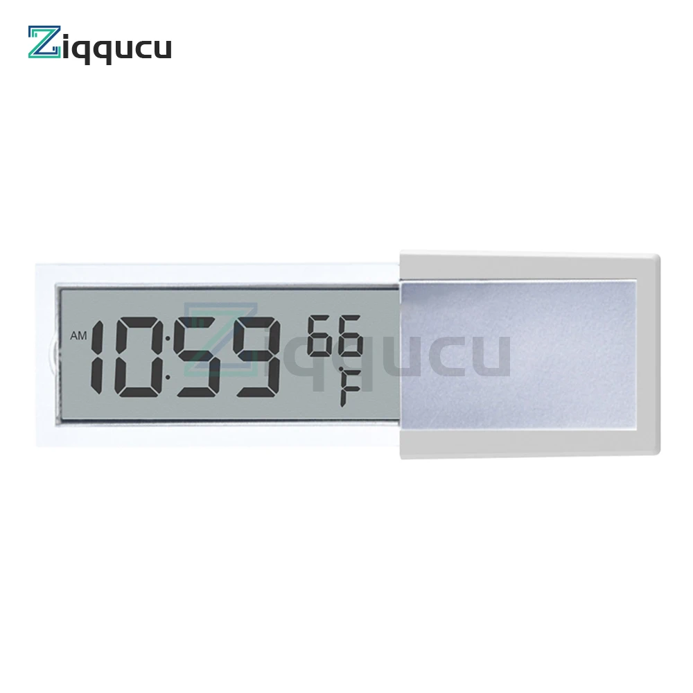 LCD Display Digital Car Clock Thermometer Temperature Meter Gauge Auto Mini Clock Monitor for Truck Car